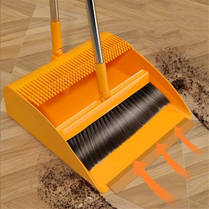 Household Broom Folding Dustpan Floor Squeegee Brush Hair Dust Home Cleaning by Unknown