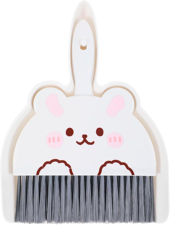 Cute Dustpan and Brush Set, 1 Set Small Hand Broom and Dustpan, Little White by Unknown
