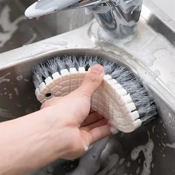 2 Pcs Without Dead Corner Multi Purpose Heavy Duty Scrub Brush, Heavy Duty Hand - Image 3