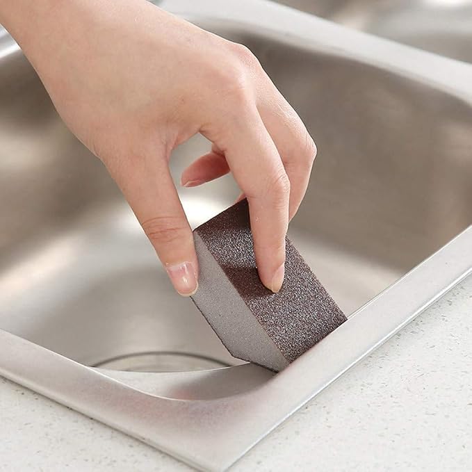 8pc Carborundum Sponge Nano Emery Sponges Caspian Stone Pot Clean Brush Rust - Image 4