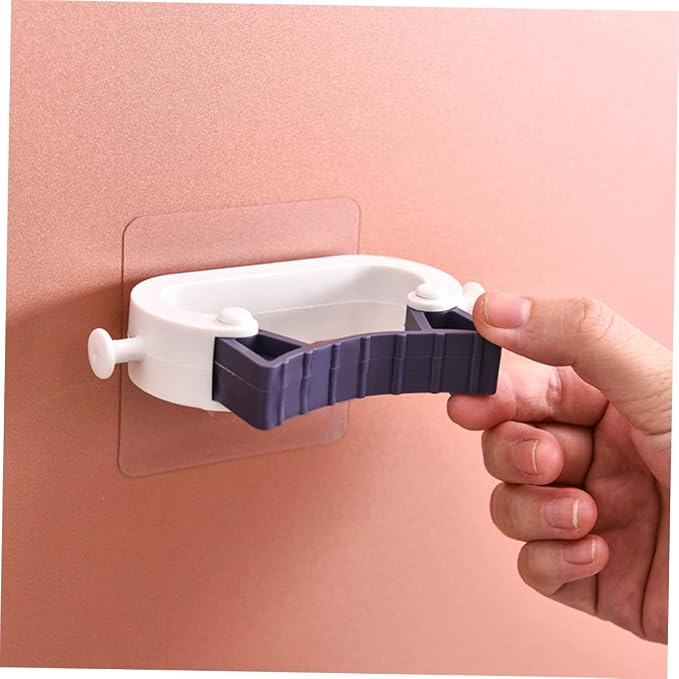 VOSAREA 2pcs Punch Mop Holder and Broom Organizer Wall Mounted Cleaning Tools - Image 6