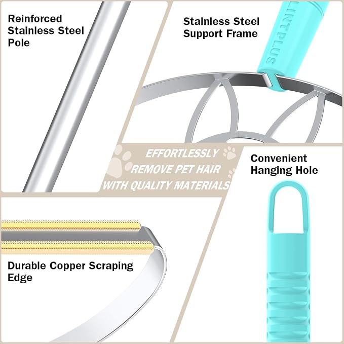 Ultra & Pro LINTPLUS Combo: 50" Stand-Up Carpet Rake - Image 6