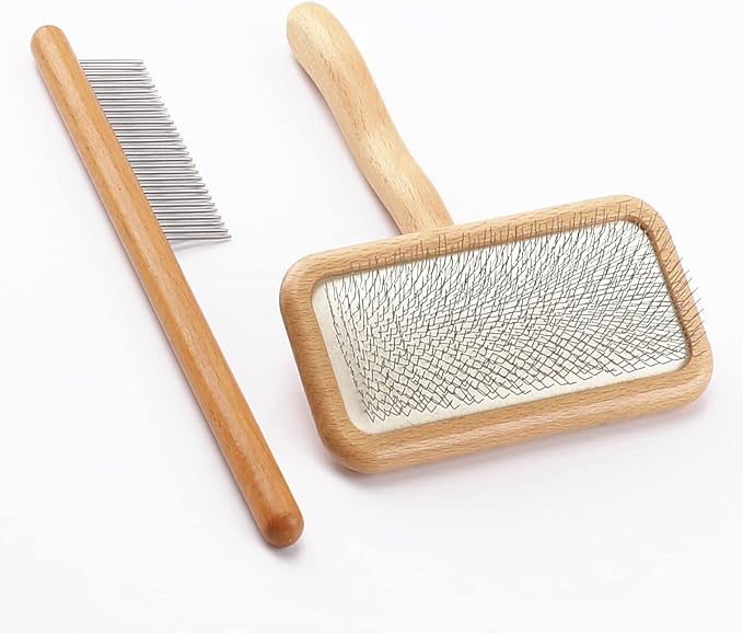 Carpet Rake Sheepskin Wool Brush and Sheepskin Brush Cleaner Comb, More Suitable by Astfys