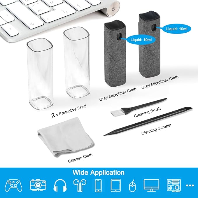 walrfid 2 Pack Computer Screen Cleaner, MacBook Screen Cleaner Spray and Wipe - Image 2