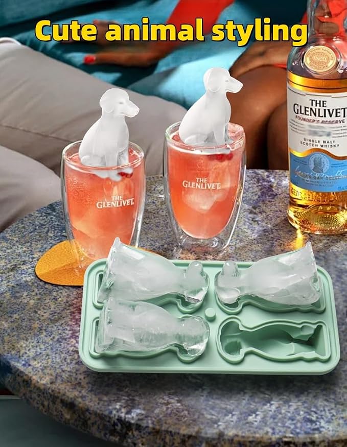 Cute 3D Labrador Dog Silicone Ice Cube Tray Mold Cartoon Animal Ice Box BPA-Free - Image 3
