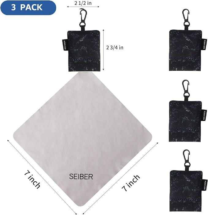 SEIBER Eyeglass Cleaning Microfiber Cloth, 7 x 7 inch Glasses Cloth - Image 3