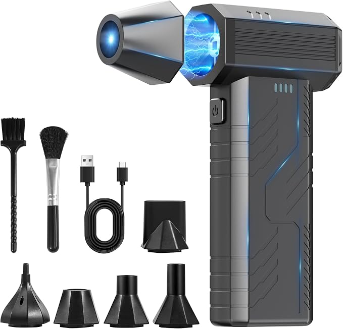 Compressed Air Duster, 8000mAh 130, 000 RPM Keyboard Cleaner, Replace by LGINZS