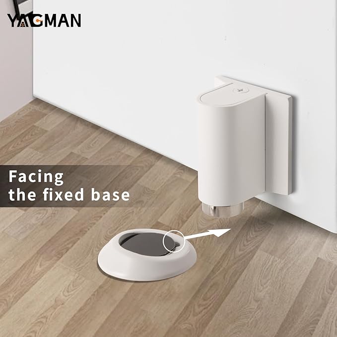 1 Pack Magnetic Door Stoppers Retractable Bottom of Door Holder No Drilling - Image 4