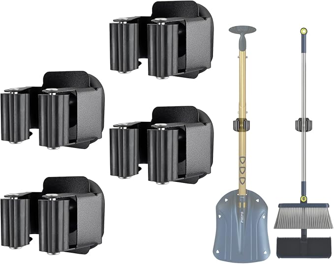 Upgraded Magnetic Broom and Mop Holder Wall Mount, Space-Saving Heavy Duty No by MagitcSee