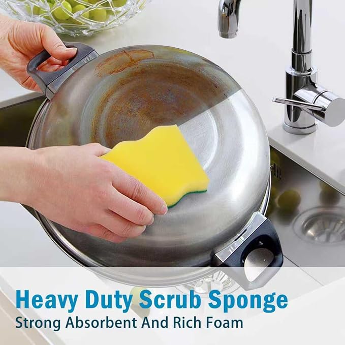 AIDEA Sponges Kitchen, 50 Pack Heavy Duty Dish Sponge, Cleaning Dish Scrubber - Image 7