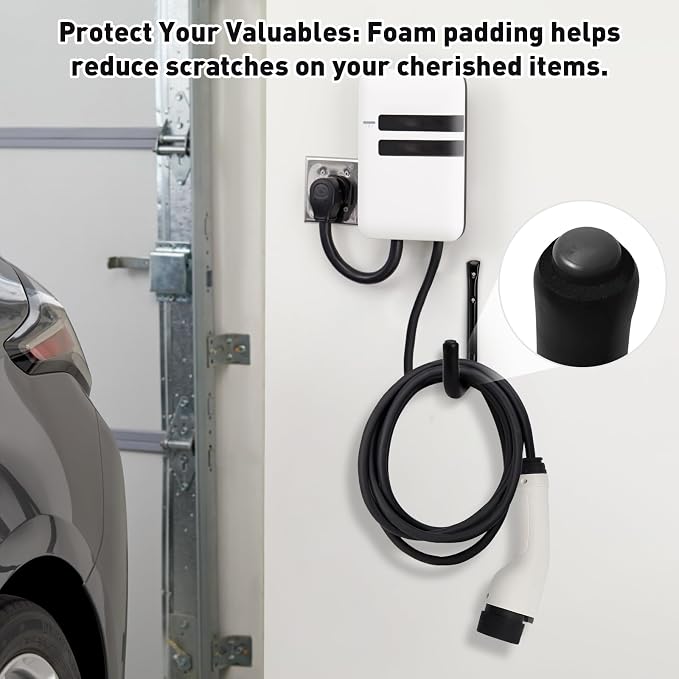 KURUI 10" Garage Organization Wall Hooks, 66 LB Heavy Duty Water Hose Holder - Image 3