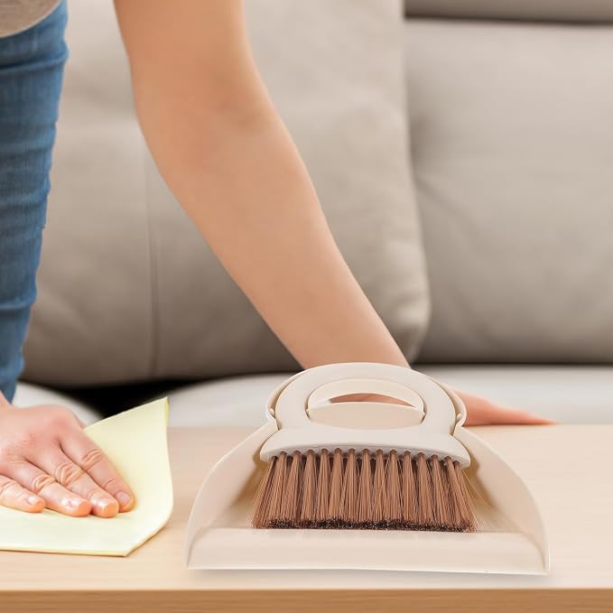 minkissy 1set Mini Broom and Dustpan Set Portable Handheld Cleaning Brush and - Image 4