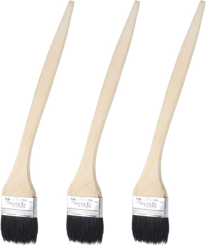 uxcell 3pcs Bent Radiator Paint Brush 2.5" Width Curved Wall Paint Soft Bristle by uxcell