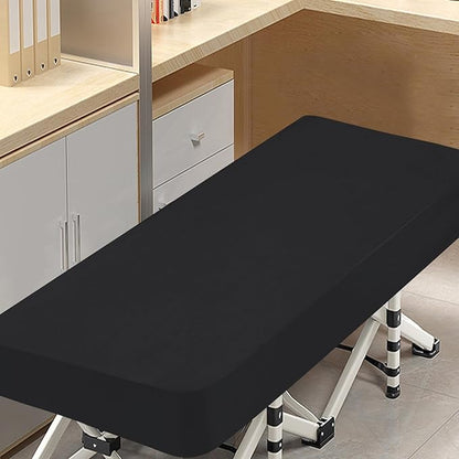 Cot Sheets Fitted Only 31" x 75", Ultra Soft & Breathable Cot Size Bed Sheet Fit for Narrow Twin/Camp Bunk/RV Bunks/Army Cots/Guest Beds/Trifold Mattresses, Mattress Bottom Cover Sheets, Black
