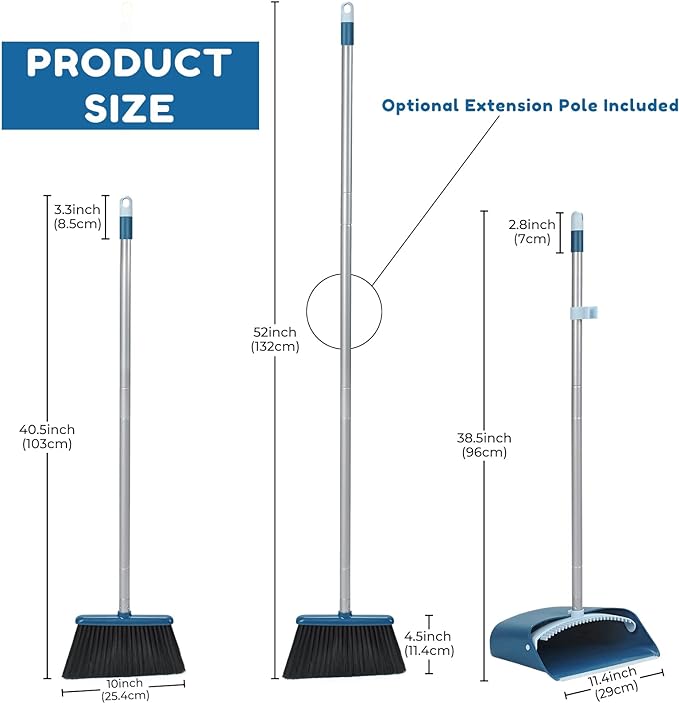 Standing Dustpan and Broom Set - Image 4