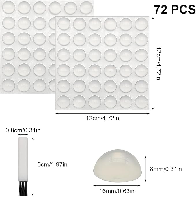 72 Pcs Raised Keyboard Sticker for Long Nails, - Image 2