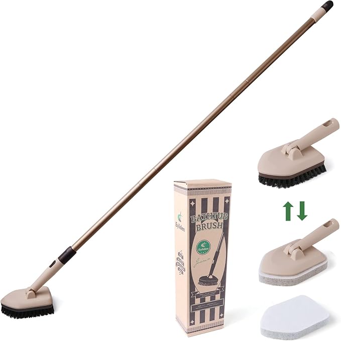 Eyliden Floor & Tub Scrub Brush, 2-in-1 Shower Floor Scrubber - Image 8