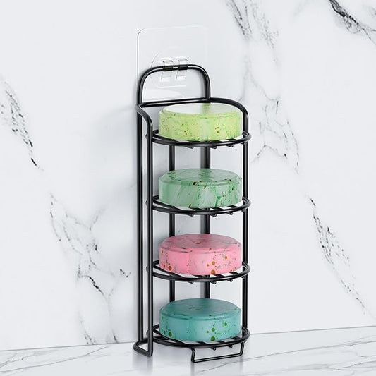 4-Tier Shower Soap Shampoo Bar Holder, Self Adhesive & Freestanding Draining by Unknown