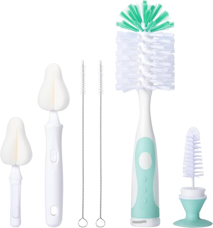 Baby Bottle Brush Set with Nipple Cleaner and Suction, 10.2" Cleaning Brush and by CAREBABYMORE