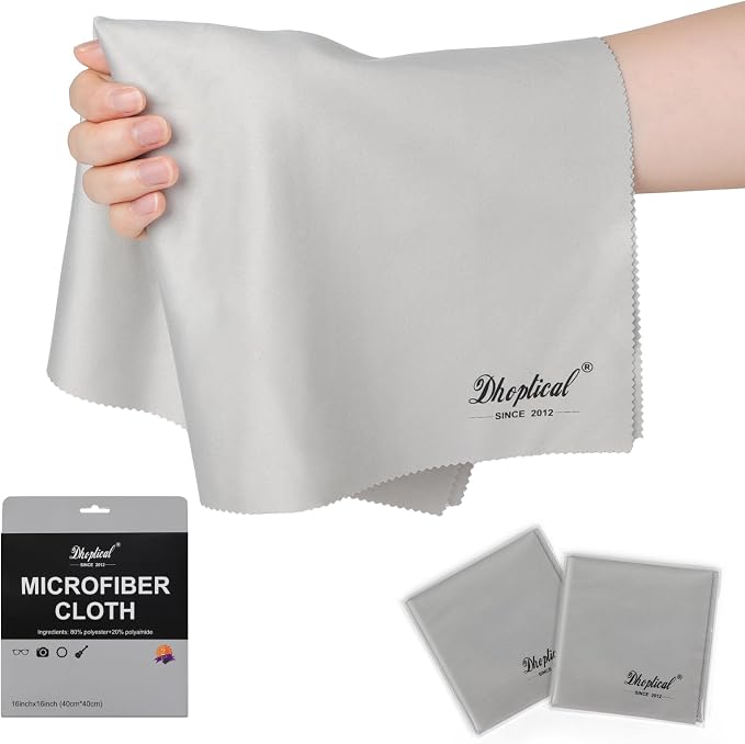 2 Park 16''x16'' Extra Large Oversized Microfiber Cleaning Cloth 40×40cm by Dhoptical