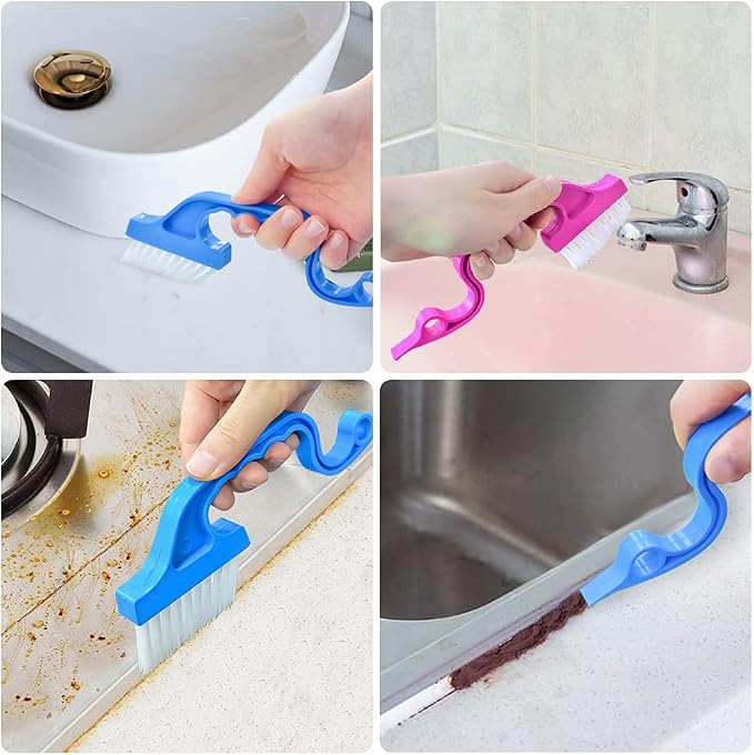 Crevice Gap Cleaning Brush Tool, 2 in 1 Dustpan Cleaning Brushes, Shutter Door - Image 3