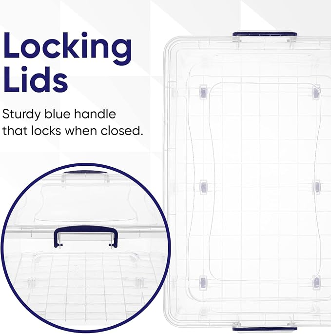 Superio Storage Bins with Lids, Stackable Totes, BPA Free, Odor Free, Organizer - Image 5