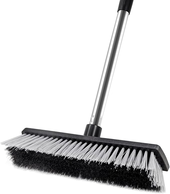 LandHope Hard Bristle Deck Broom Adjustable Long Handle Scrub Brush Heavy Duty by LandHope