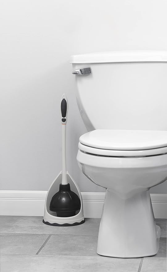 Superio Toilet & Sink Plunger and Holder Grey - Image 4
