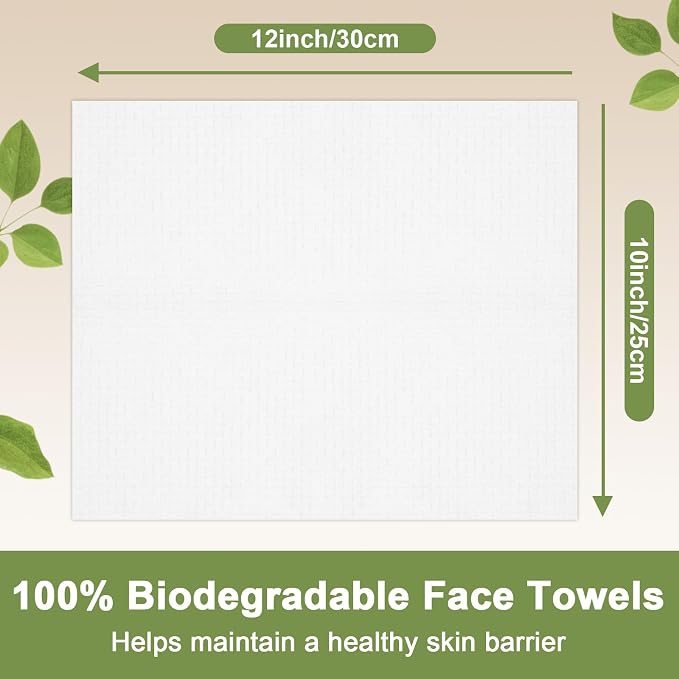 KODAMO Disposable Face Towels – 2 Pack – Ultra Soft & Thick Biodegradable - Image 2