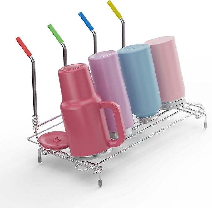 Bottle Drying Rack Stainless Steel Fold Water Bottle Drying Rack Organizer by chilinii