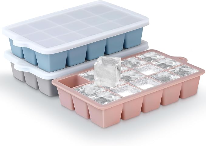 Silicone Ice Cube Trays 3Packs, Easy Release Ice Cube Molds by Unknown