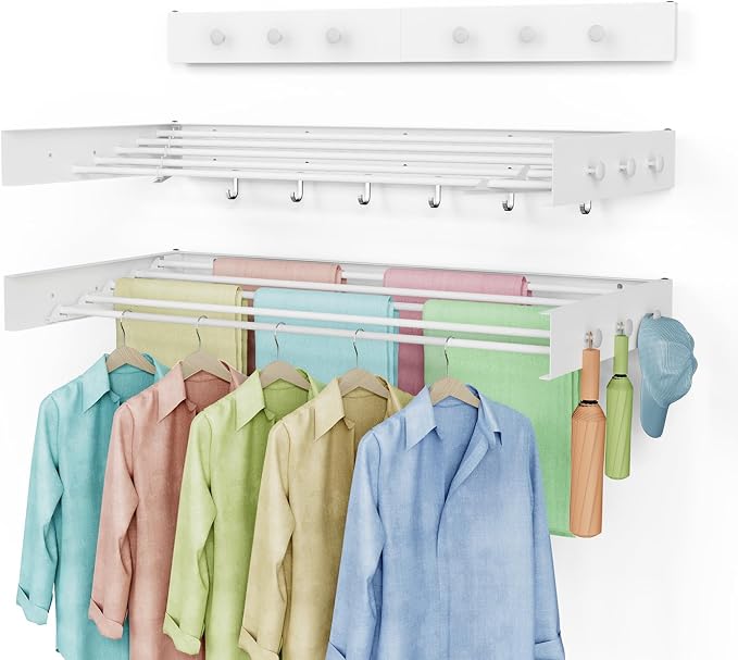 Drying Rack Clothing, Clothes Drying Rack Wall Mounted, Laundry Drying Rack by Unknown
