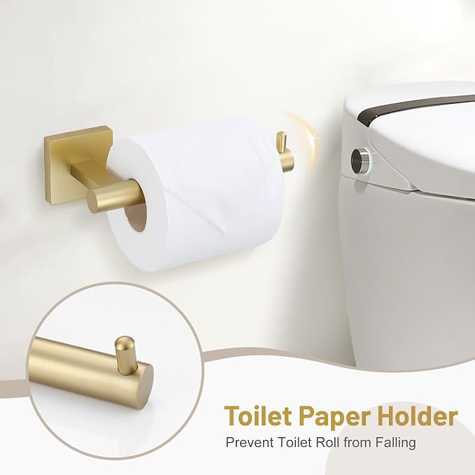 Towel Ring Set 4 Piece Bathroom Hardware Set Includes Towel Ring 2 Towel Hooks - Image 4