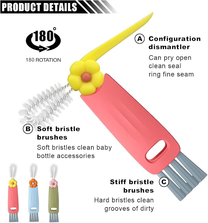 3 in 1 Cup Lid Cleaning Brush Set - Image 4