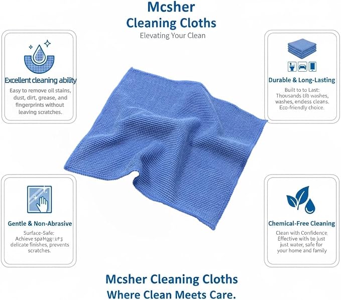 Mcsher Microfiber Cleaning Cloths - Image 2