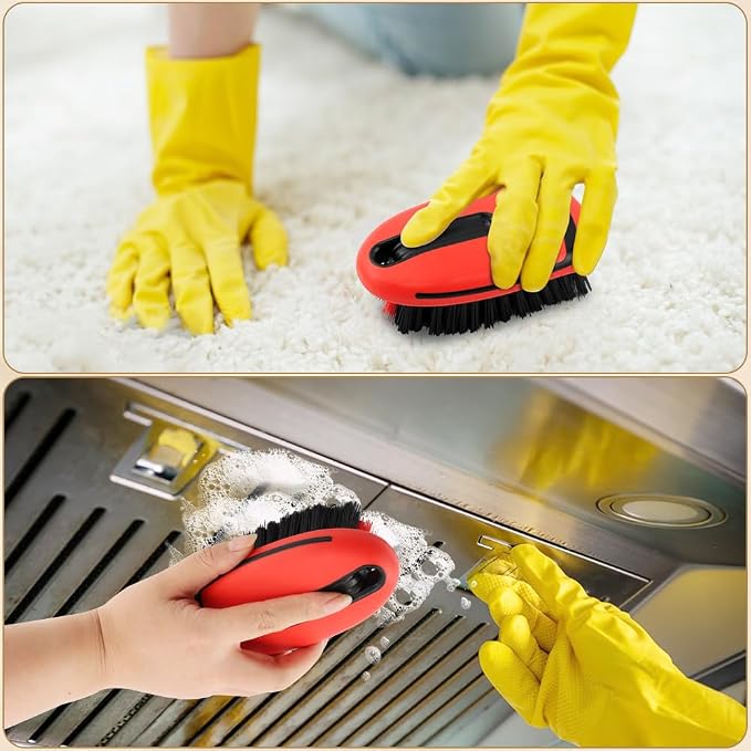 Carpet Brush, Scrub Brush Carpet Scrubber Stiff Bristle Detailing Scrub Brushes - Image 8