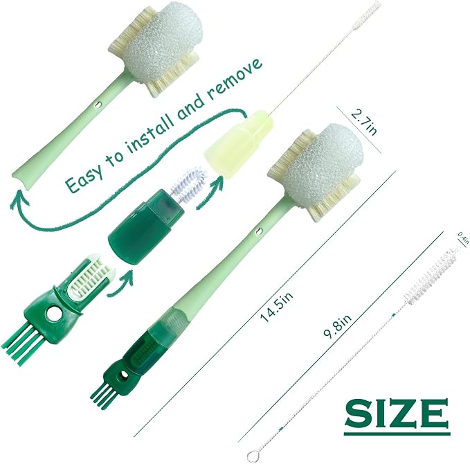 5 in 1 Bottle Cleaning Brush Set, 5 in 1 Bottle Brush, Cup Lid Clean Brushes - Image 6