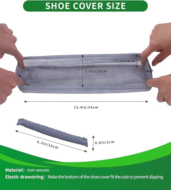 100Pcs Non-Woven Shoe Covers Disposable Non Slip - Image 6