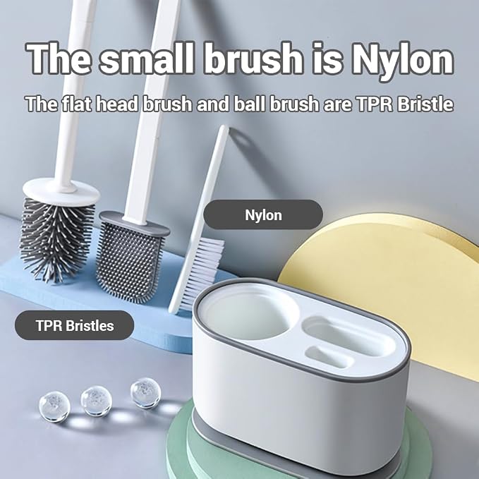 Toilet Brush Set, Bathroom Accessories, Toilet Bowl Cleaners, Deep Cleansing - Image 6