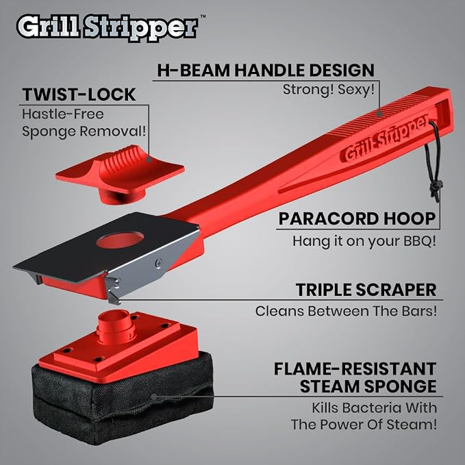 GRILL STRIPPER Replaceable Flame-Resistant Aramid Fiber-Reinforced Scrubbing - Image 3