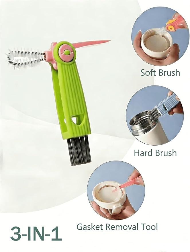 Baby Bottle Brush Set 4 in 1, Baby Bottle Cleaner, - Image 7