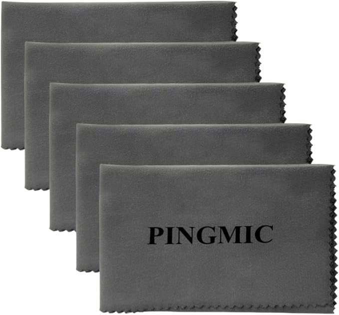 PINGMIC 2/5 Pack Silicon Gun Cleaning Cloth, Lint-Free Microfiber Gun Cloth by PINGMIC