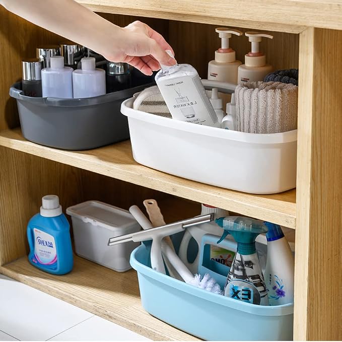 Large Plastic Cleaning Supply Caddy - Image 7