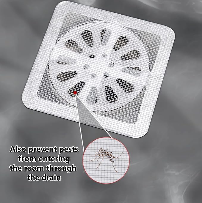 30-Pack Disposable Shower Drain Hair Catchers, Mesh Sticker Covers - Image 4