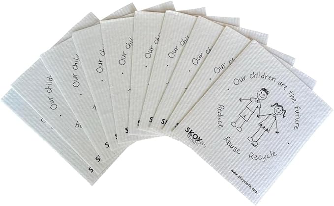 Skoy Cloth, Reusable Cleaning Cloths, Planet-Friendly, Dishwasher and Dryer-Safe by Skoy
