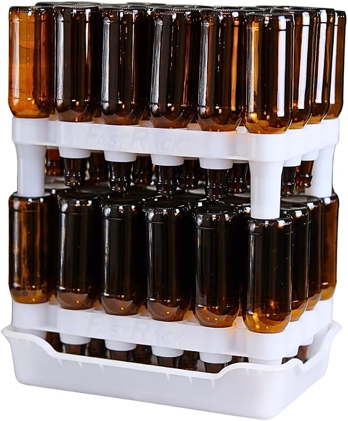 FASTFERMENT - 24-Bottle Drying Rack & Tray| Bottle Drying Tree Alternative | by FASTRACK