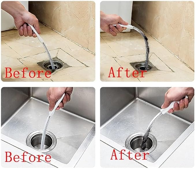 Pipe Dredging Brush Bathroom Hair Sewer Sink Cleaning Brush Drain Cleaner Clog - Image 5