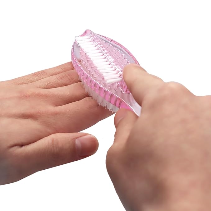 Handle Grip Nail Brush Two Sided Hand Fingernail Cleaning Brush Foot Scrub - Image 5