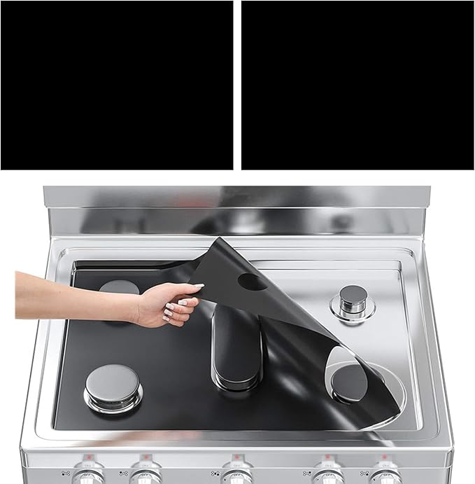 2PCS Guards for Gas Stove Top Protector Covers 0.3mm Cuttable, Heat Resistance by Linzuza