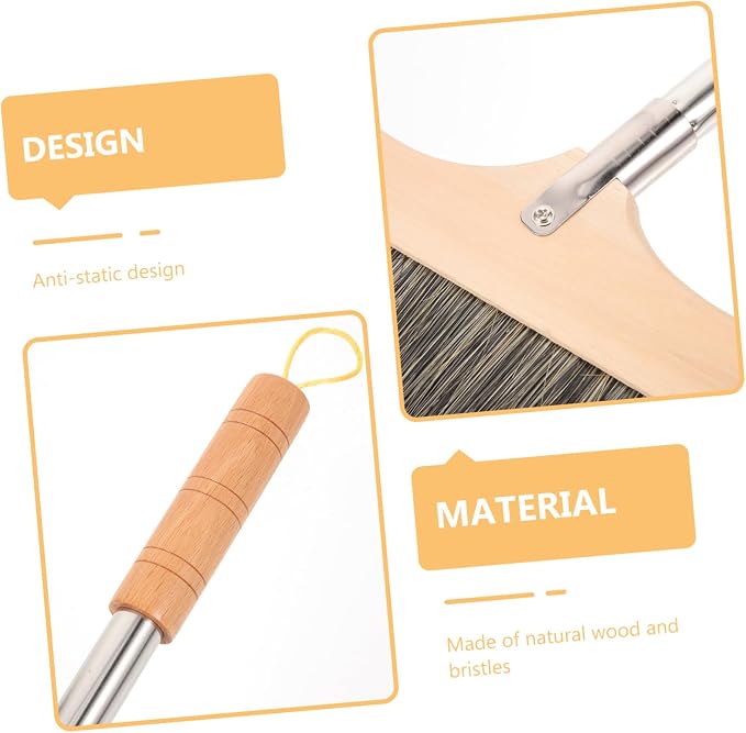 Broom Long Handle Soft Bristle Sweeper Indoor Floor Brush Hair Broom - Image 9